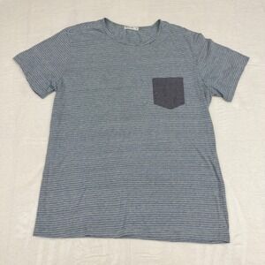 Marine Layer Shirt Mens Medium Striped Crew Neck Pocket Tee Casual Preppy